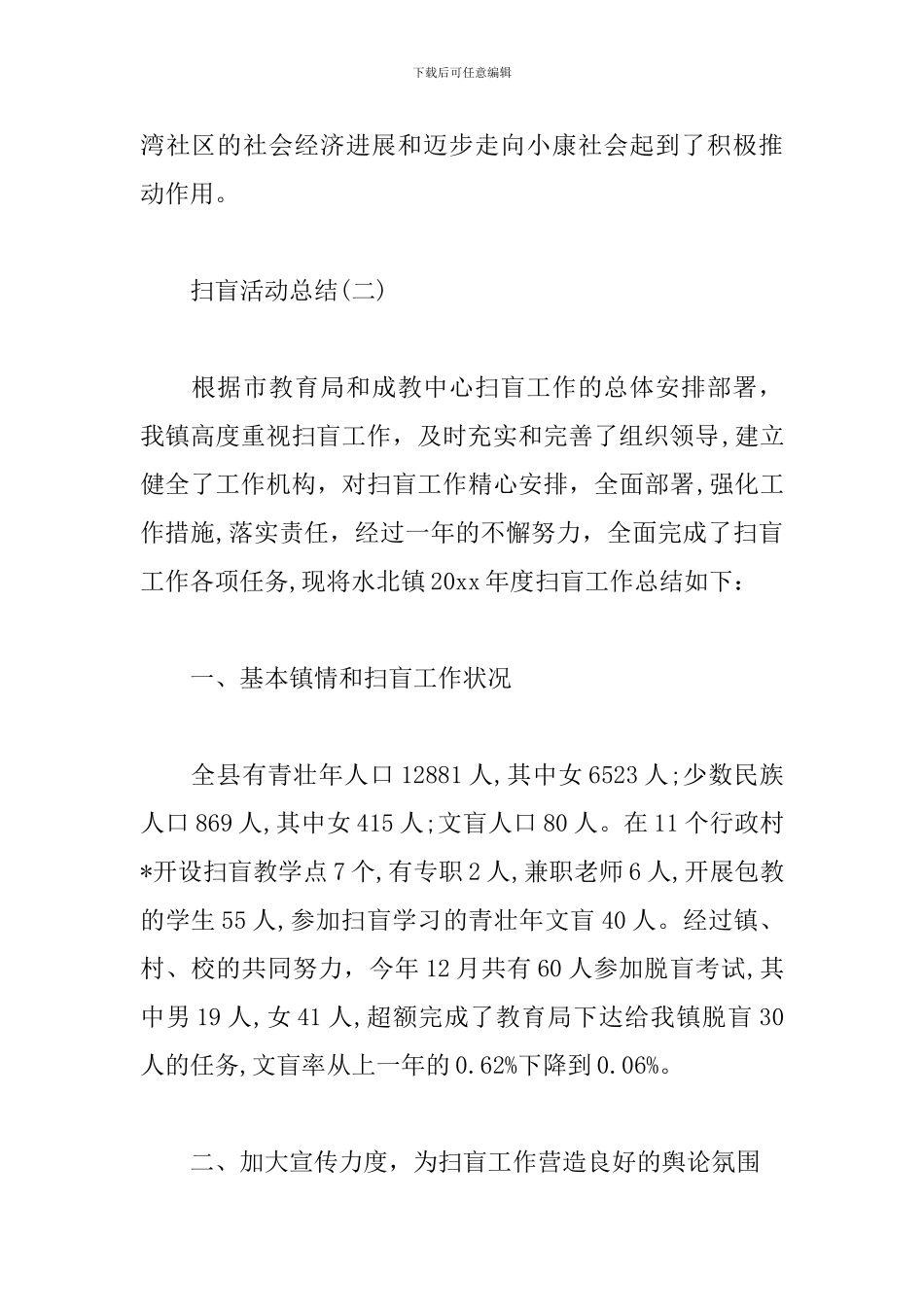 关于扫盲日的活动总结_第3页