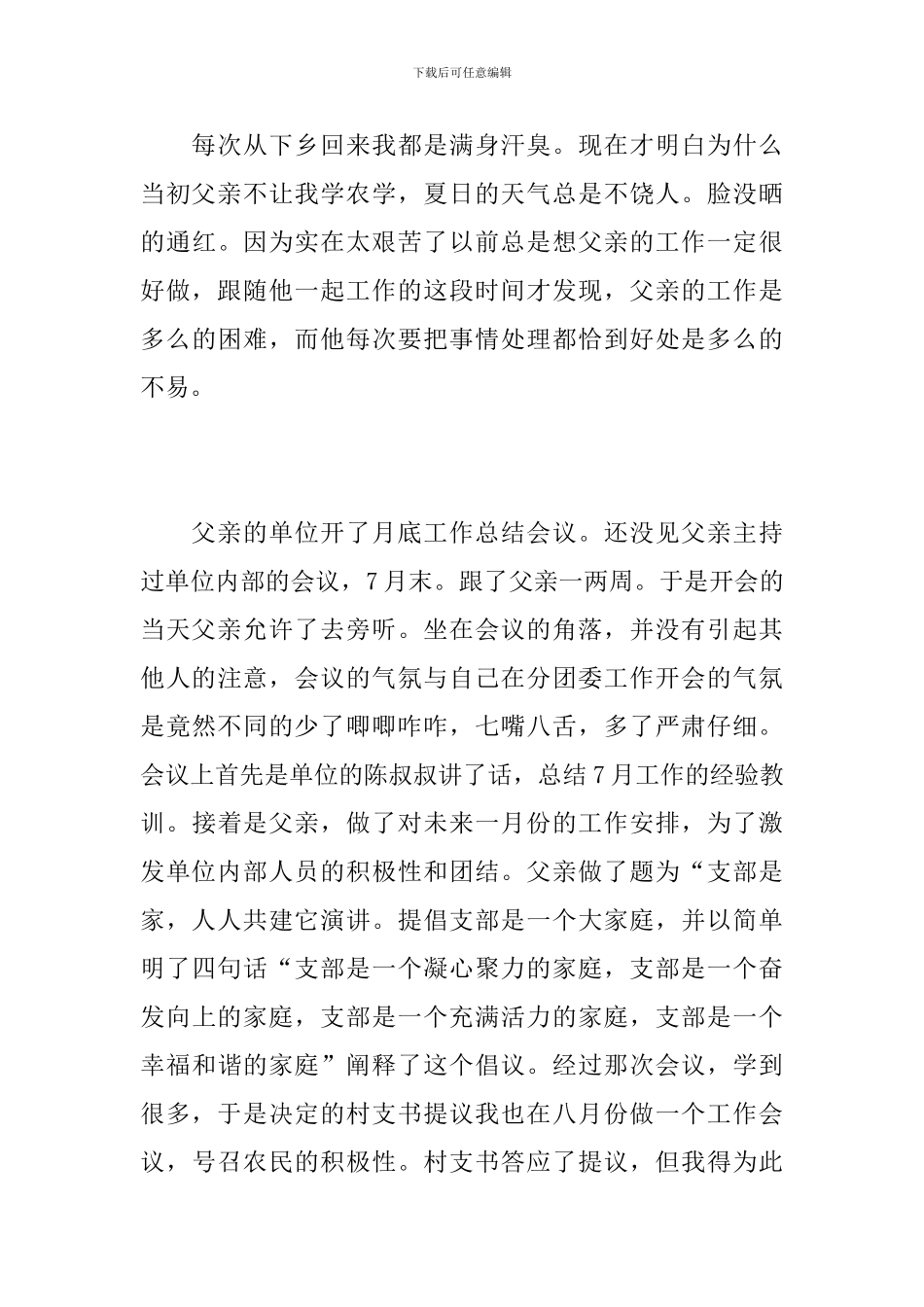 2024年大学生下乡工作总结_第3页