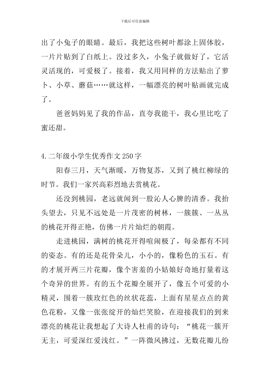 二年级小学生优秀作文250字8篇_第3页