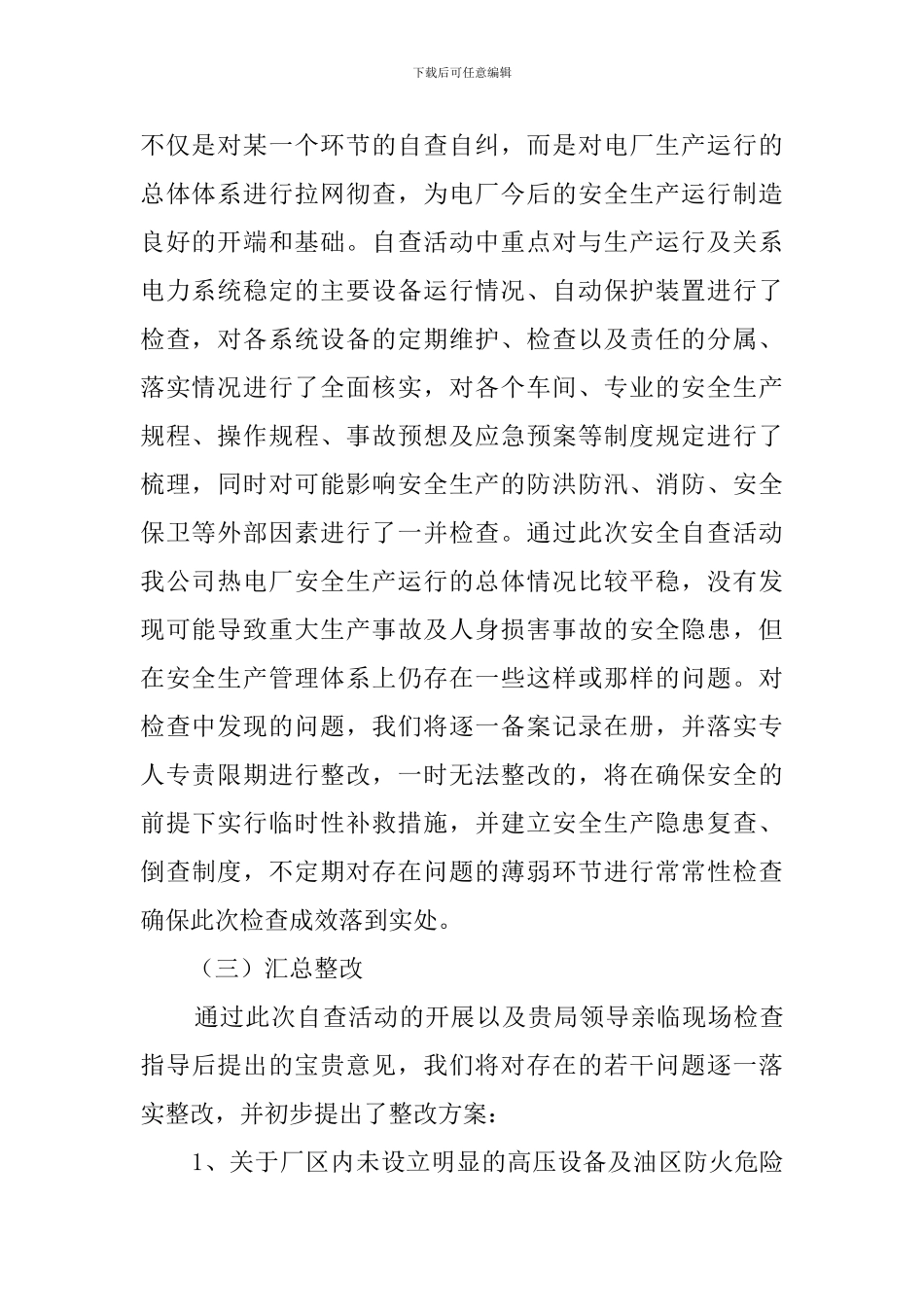 电厂的安全自查报告_第2页