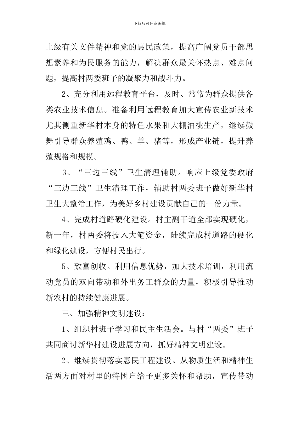 大学生村官个人工作计划模板_第2页