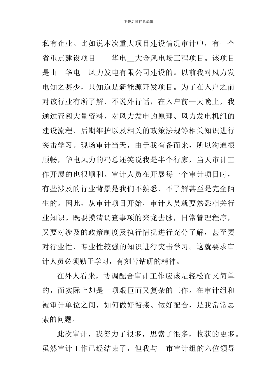 审计人员工作心得体会简要_第2页