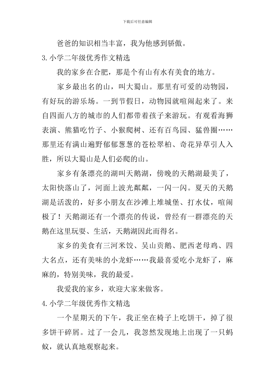 小学二年级优秀作文精选_第3页