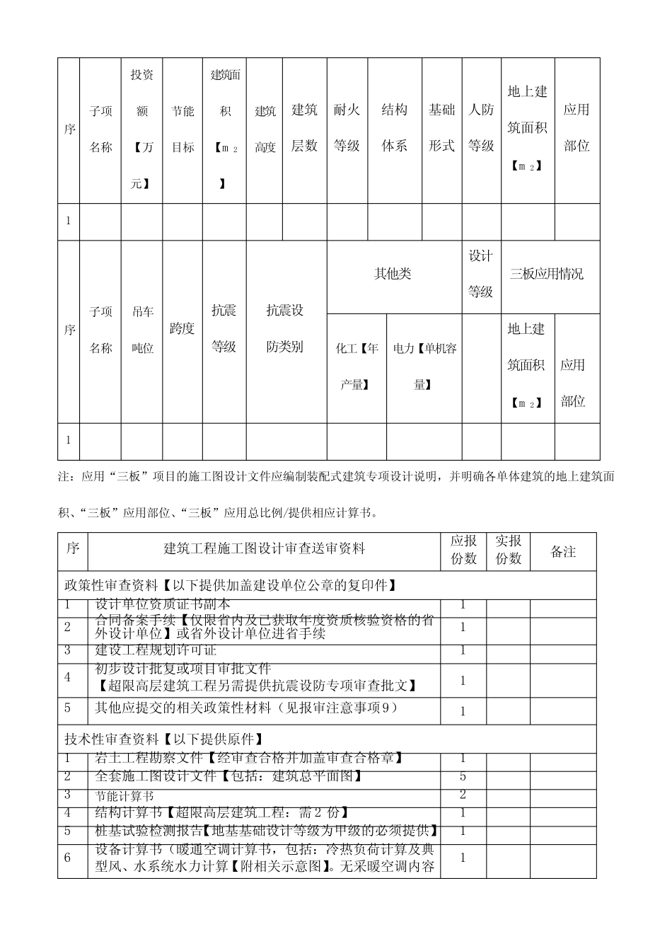 江苏省建设工程施工图设计审查报审表(房屋建筑工程)【模板】 _第2页
