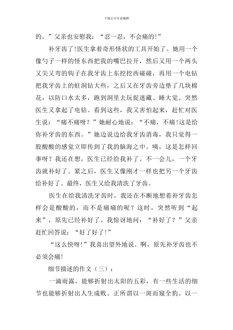 细节描写的作文_第3页
