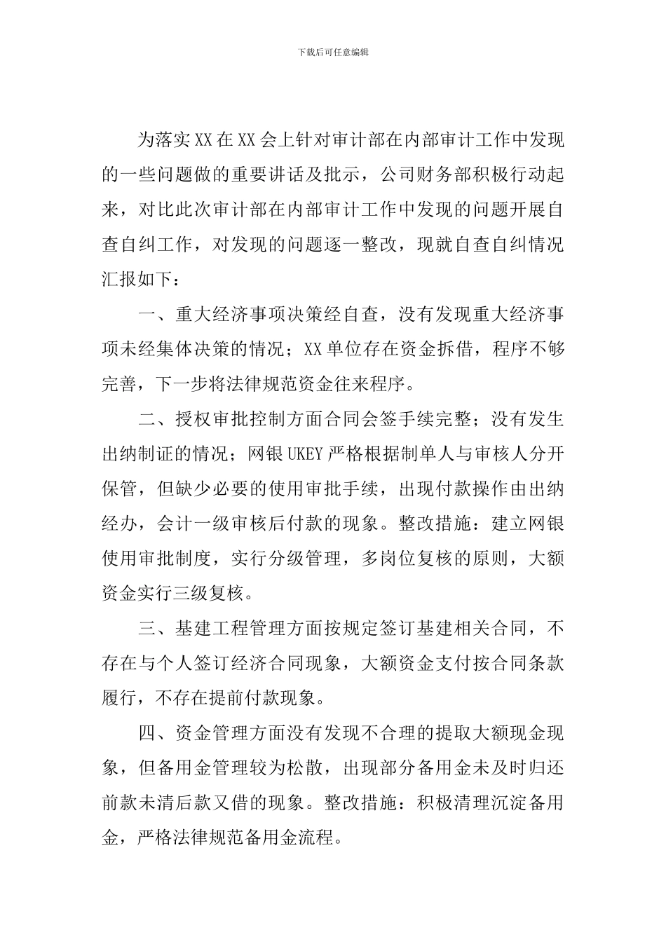 财务审计自查报告5篇_第3页