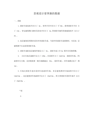 园林景观常规尺寸