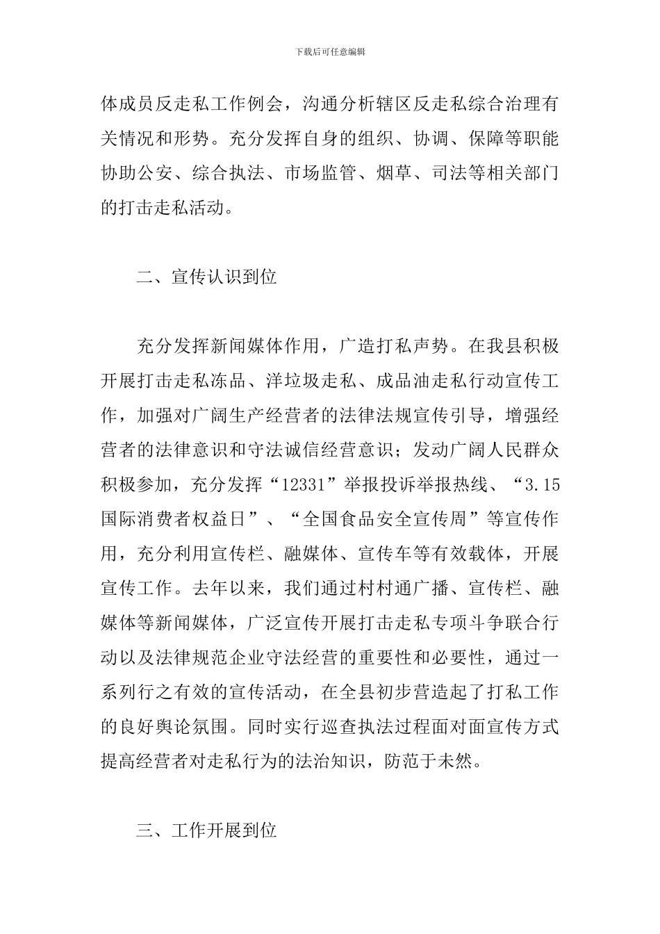 2024年度关于全县打击走私综合治理发言材料范文_第2页