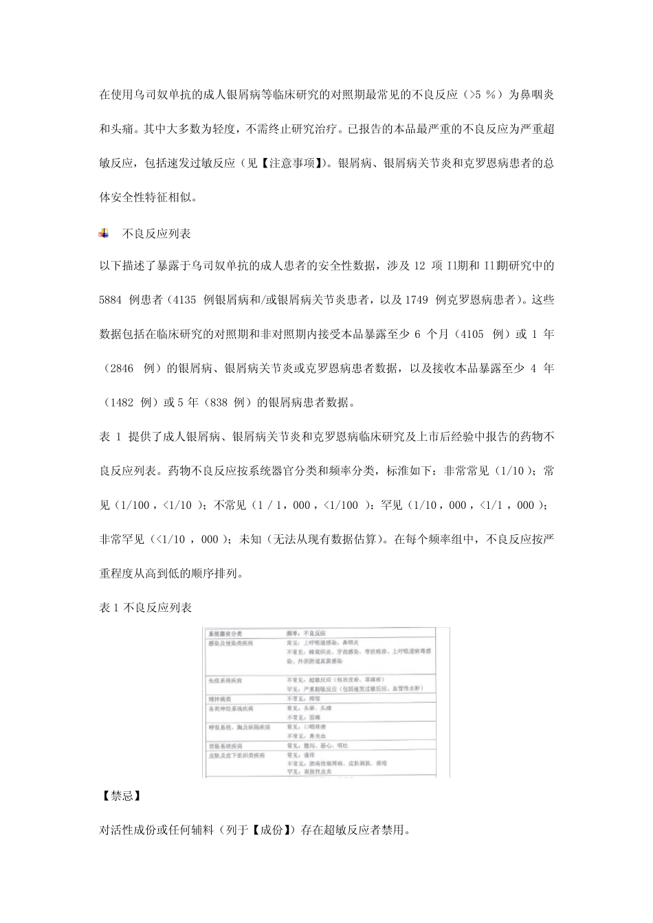 乌司奴单抗注射液-详细说明书及重点 _第3页