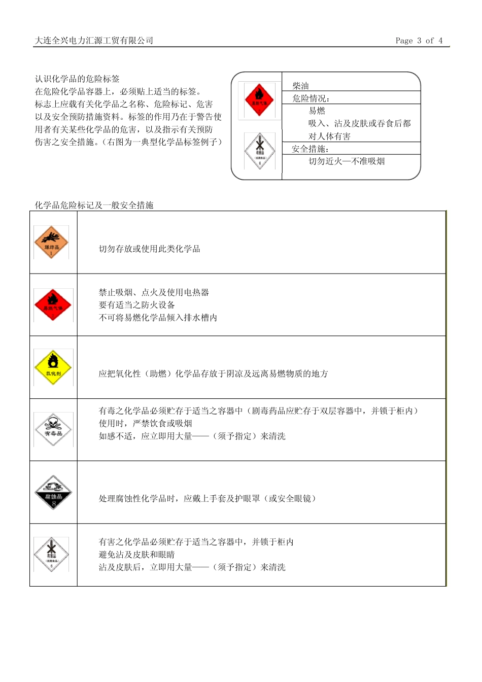 (柴油 0#、20#)物质安全资料表 _第3页