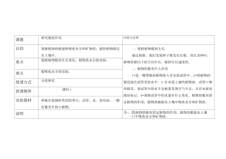 一年级科学上分组实验教案