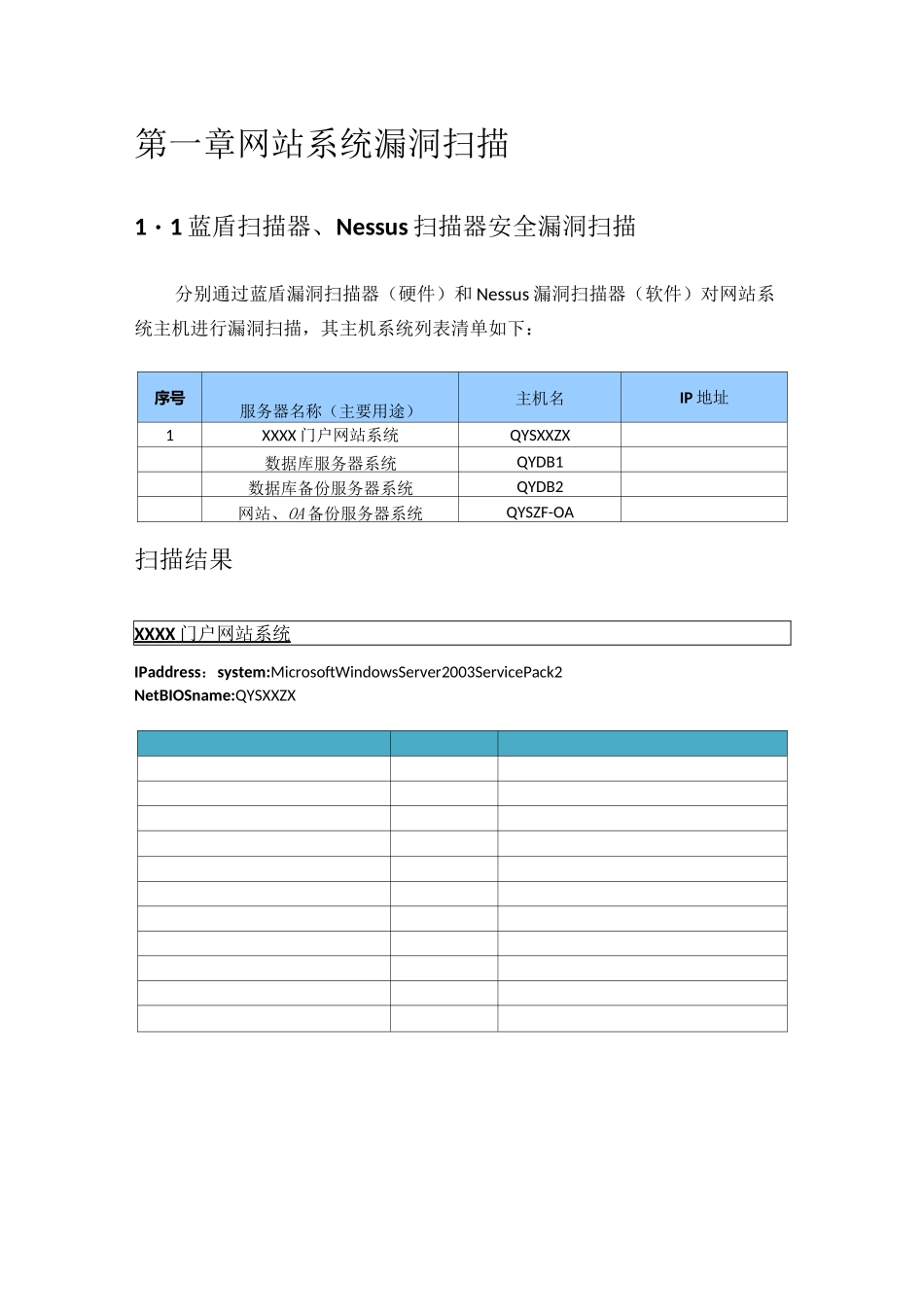 XX等保测评漏洞扫描报告_第1页