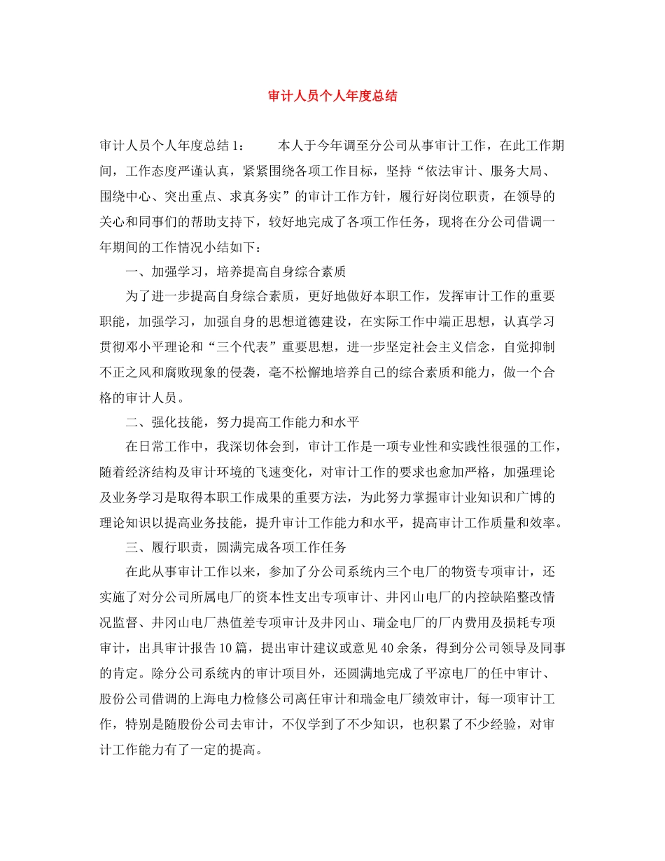 审计人员个人年度总结_第1页