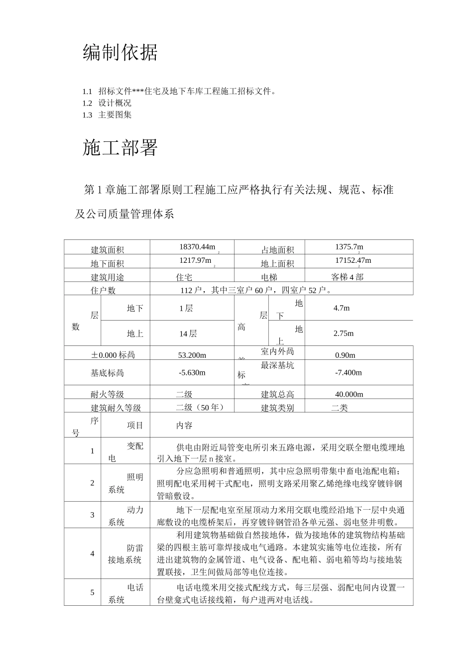某住宅及地下车库工程电气安装施工组织设计_第2页