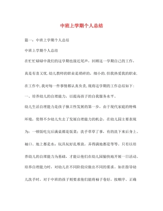 中班上学期个人总结2)