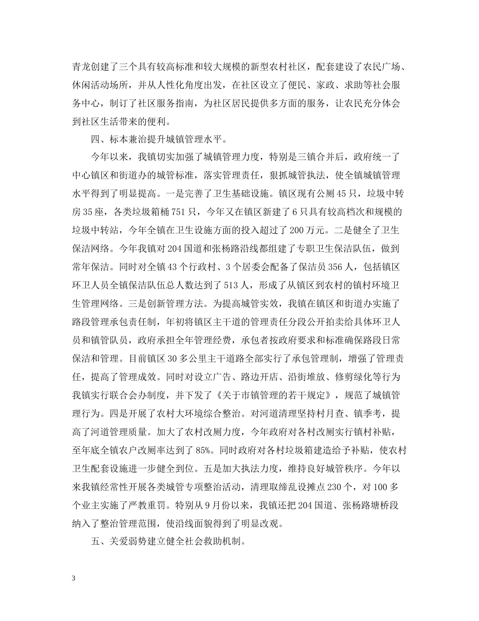 乡镇政府工作总结_第3页
