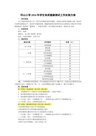 学生体质健康测试方案20160929