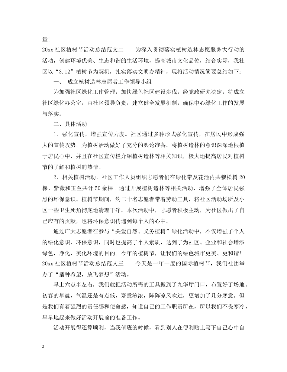 2020社区植树节活动总结 _第2页