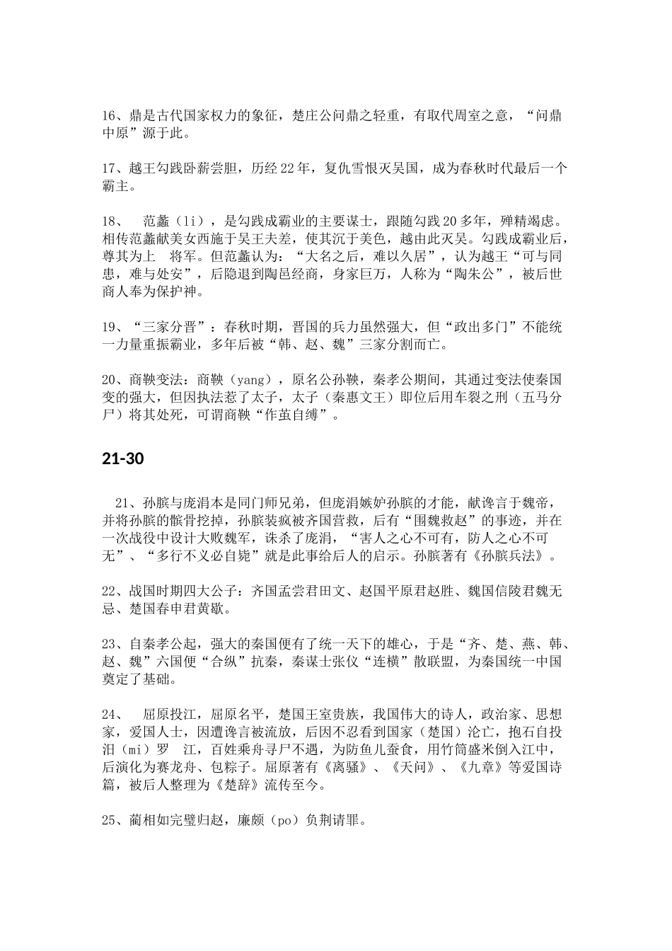 小学生必知的55条历史典故_第3页