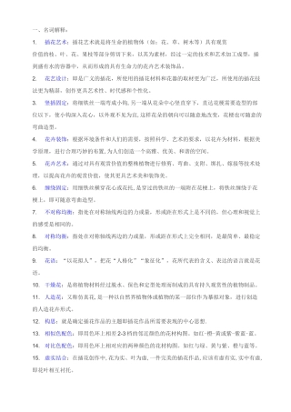 插花艺术试题(1)