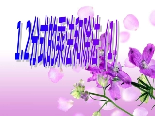 分式的乘法和除法()