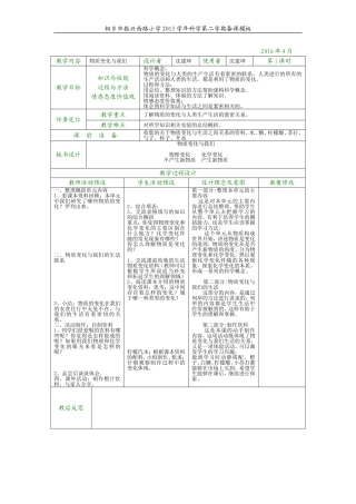 物质变化与我们
