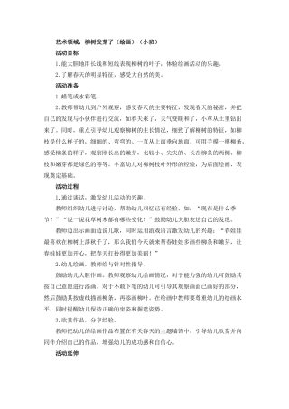 艺术领域：柳树发芽了