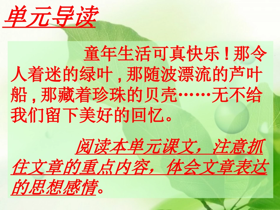 《绿叶的梦》课件__第2页