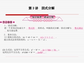 第3讲　因式分解
