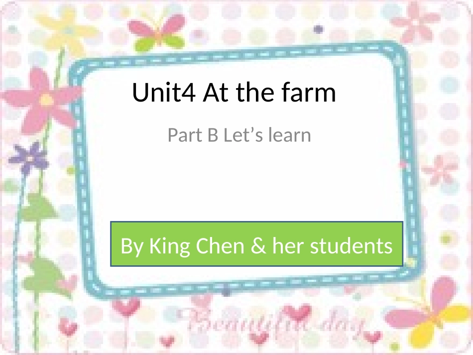 四年级英语下册Unit6AtaFarmLet’slearn第二课时课件_第1页