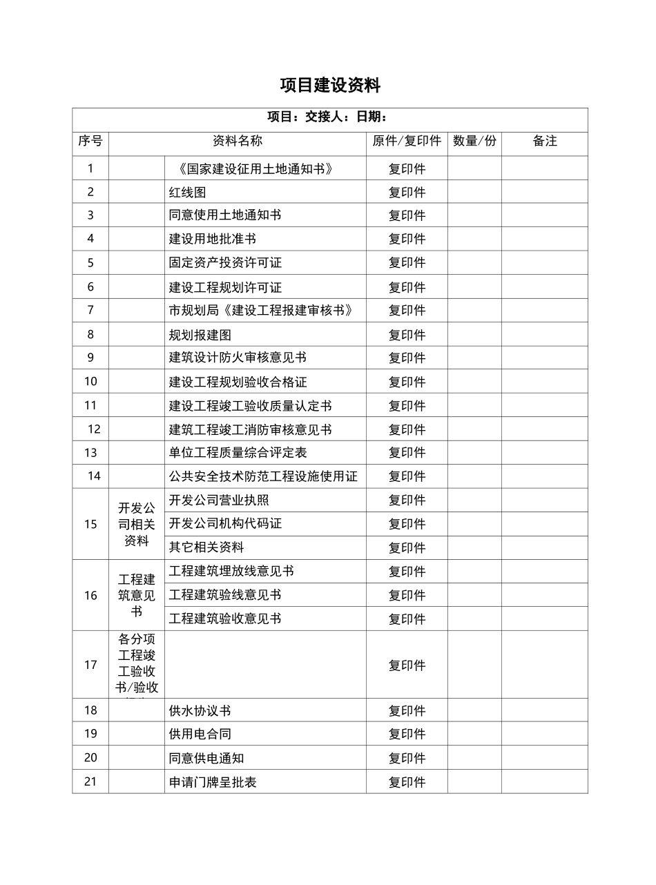 资料移交清单_第2页