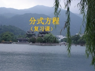 分式方程___(复习课