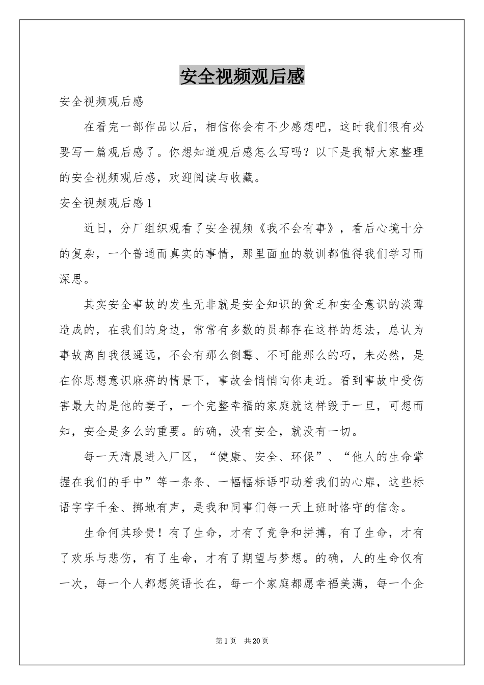 安全视频观后感_第1页