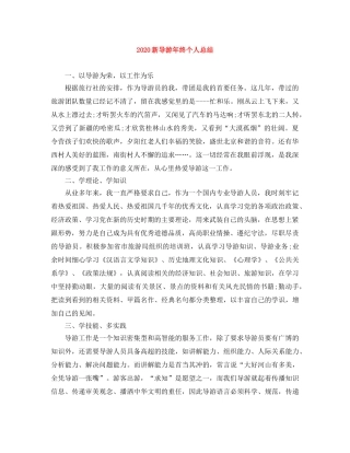 2020新导游年终个人总结 