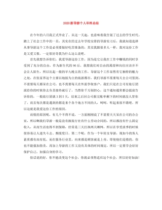 2020新导游个人年终总结 