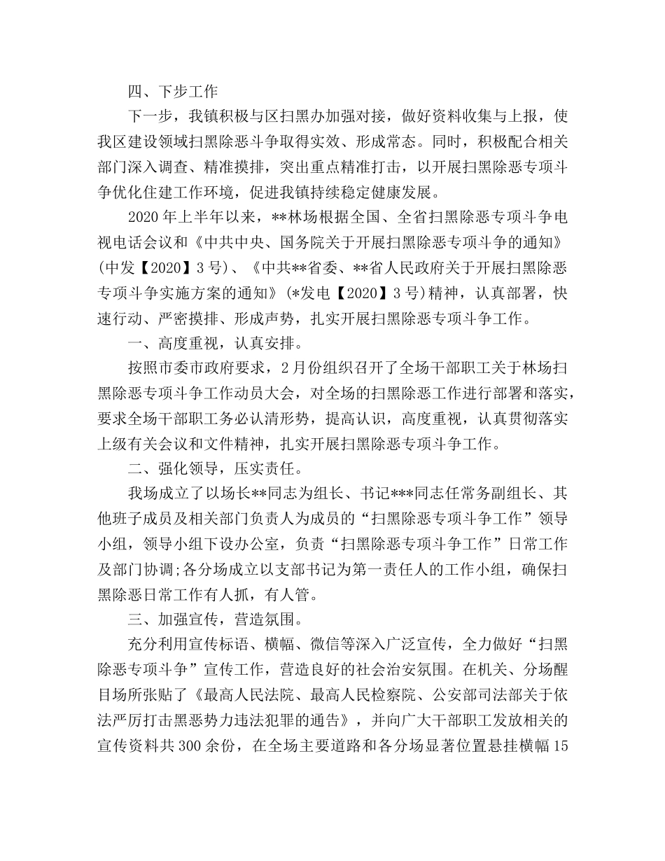 2020扫黑除恶上半年工作总结范文7篇 _第2页