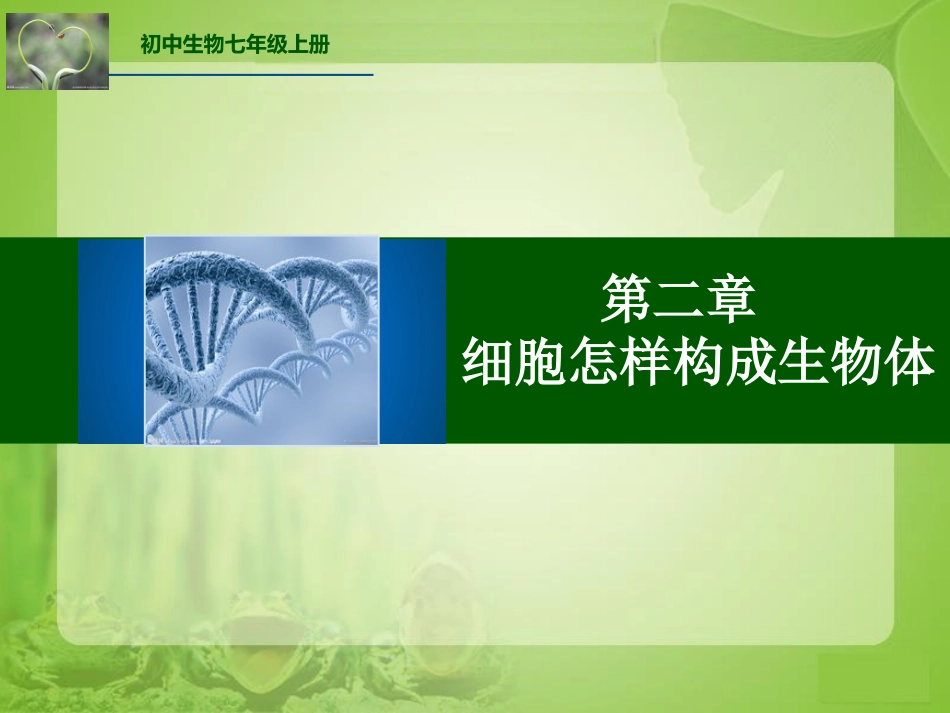 第二章第一节细胞通过分裂产生新细胞_第1页