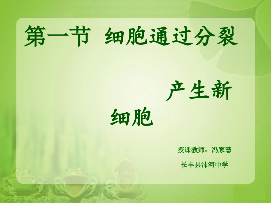 第二章第一节细胞通过分裂产生新细胞_第2页