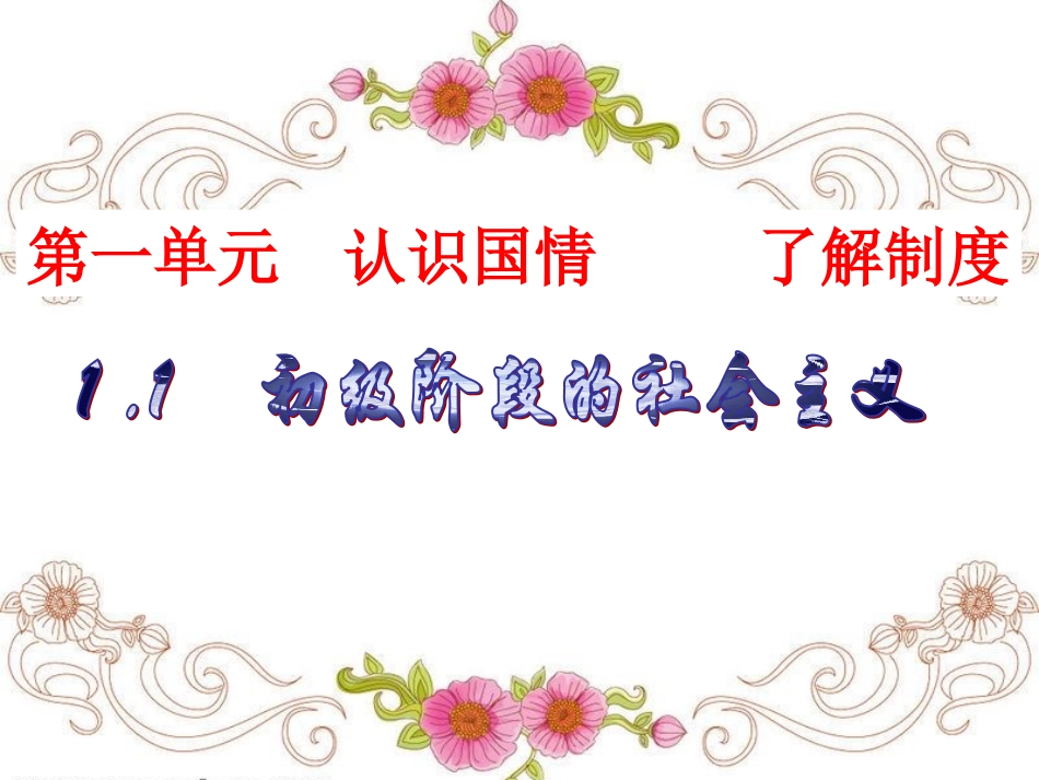 _初级阶段的社会主义_第1页