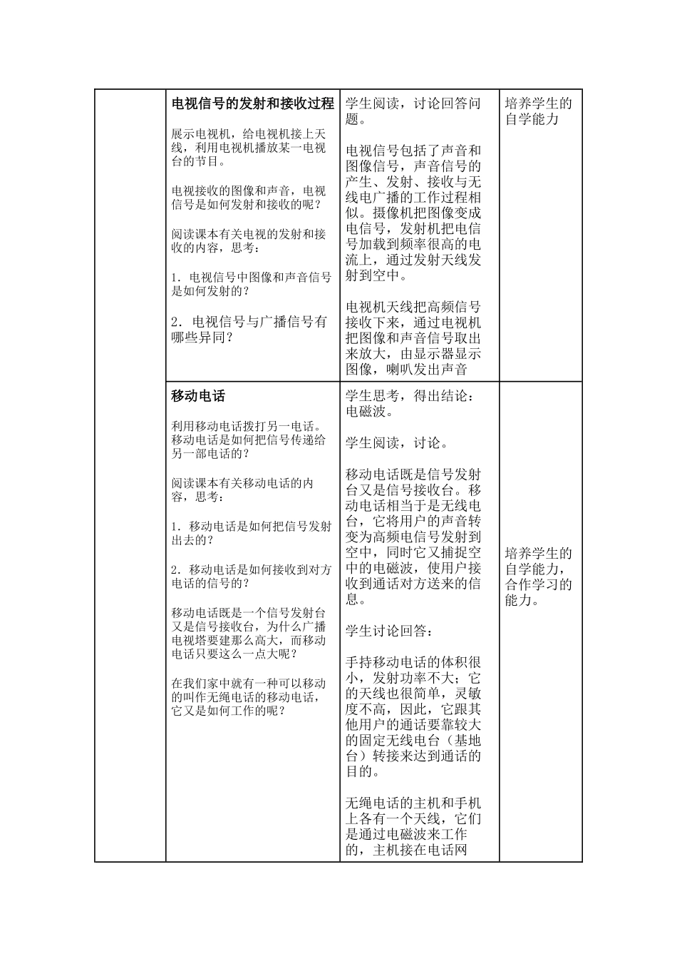 《广播、电视和移动通信》教学设计_第3页
