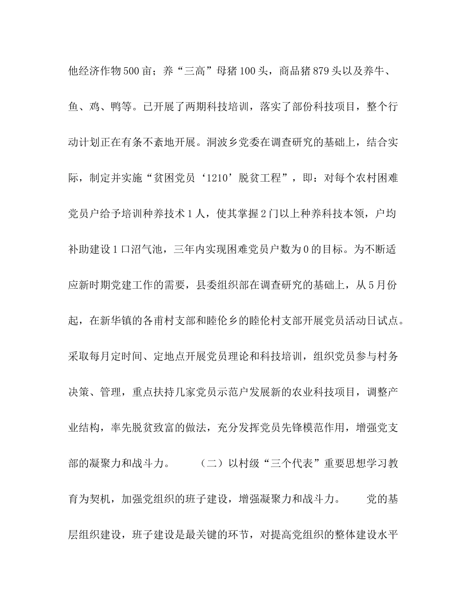 农村党组织建设工作总结_第3页