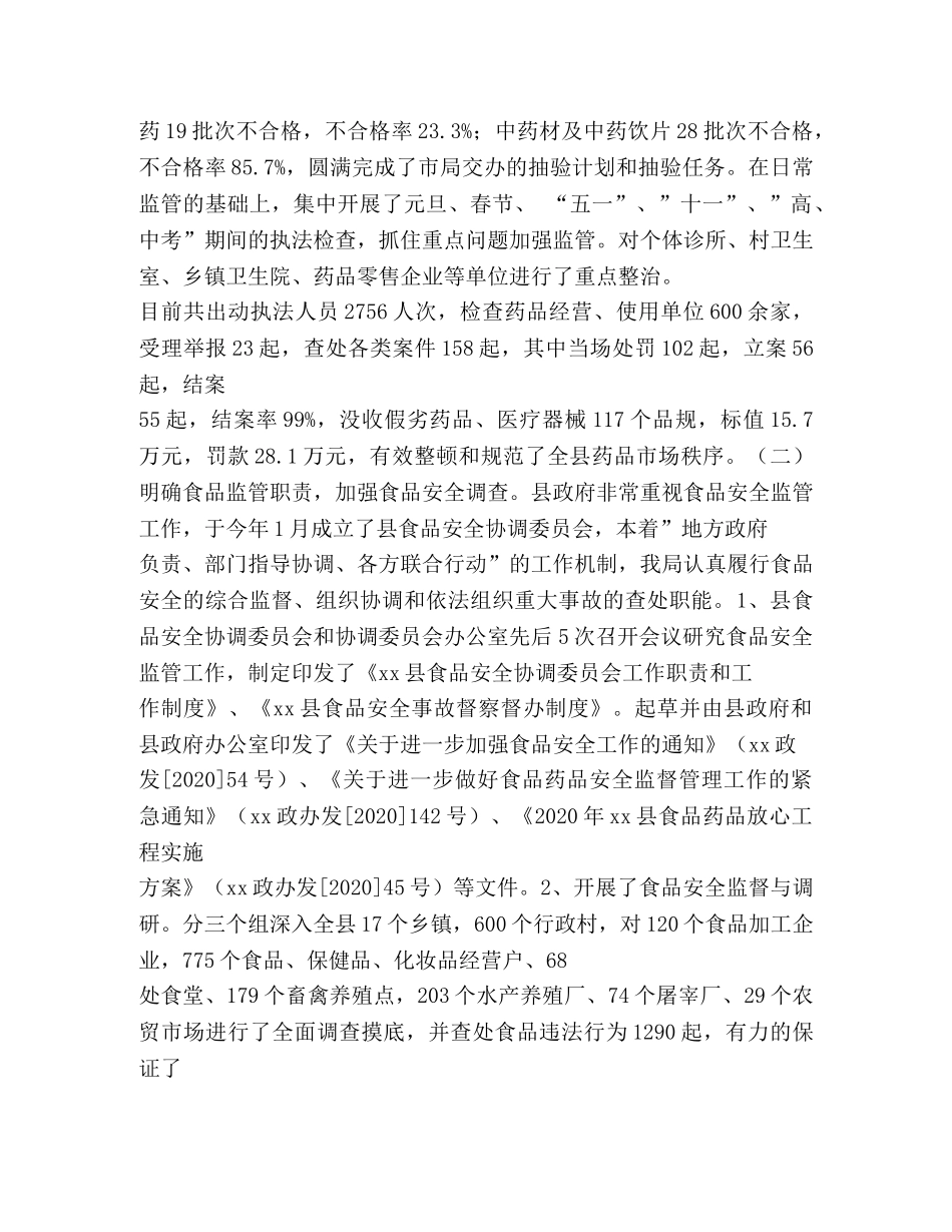 2020年食品药品监管总结 _第2页
