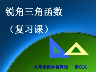 人教版第28章《锐角三角函数复习》课件（24张PPT）