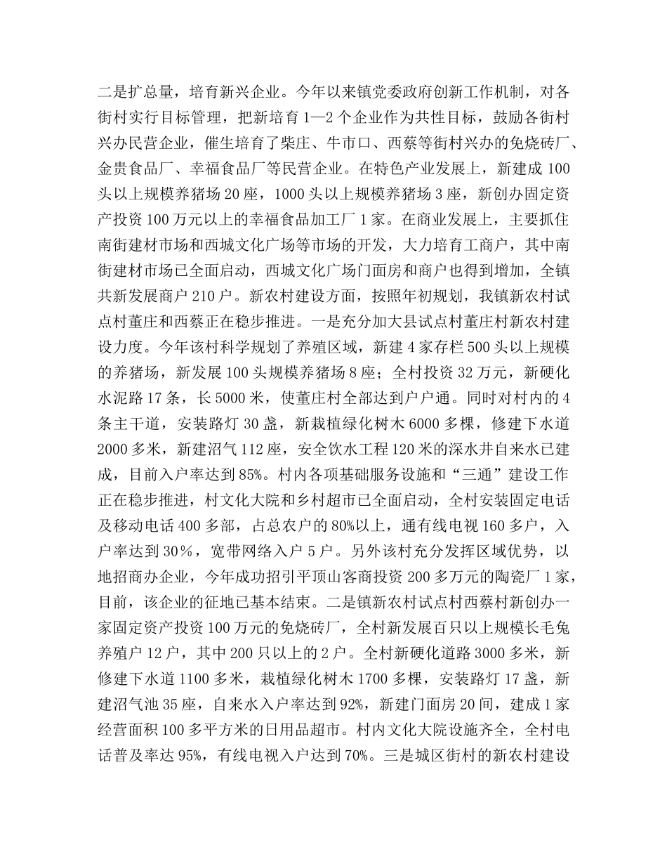 2020年镇政府党委工作总结 _第3页