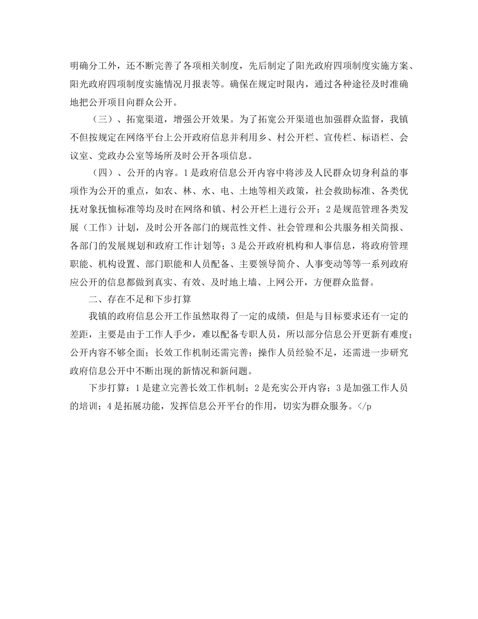 2020年镇信息公开总结范文 _第2页