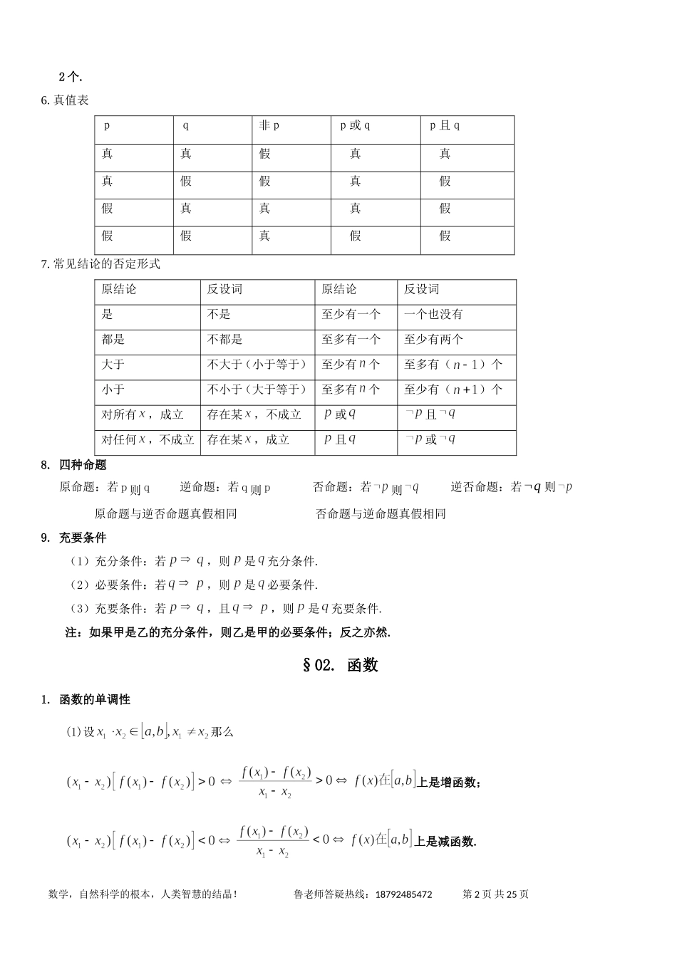 高中数学公式大全最新整理_第2页