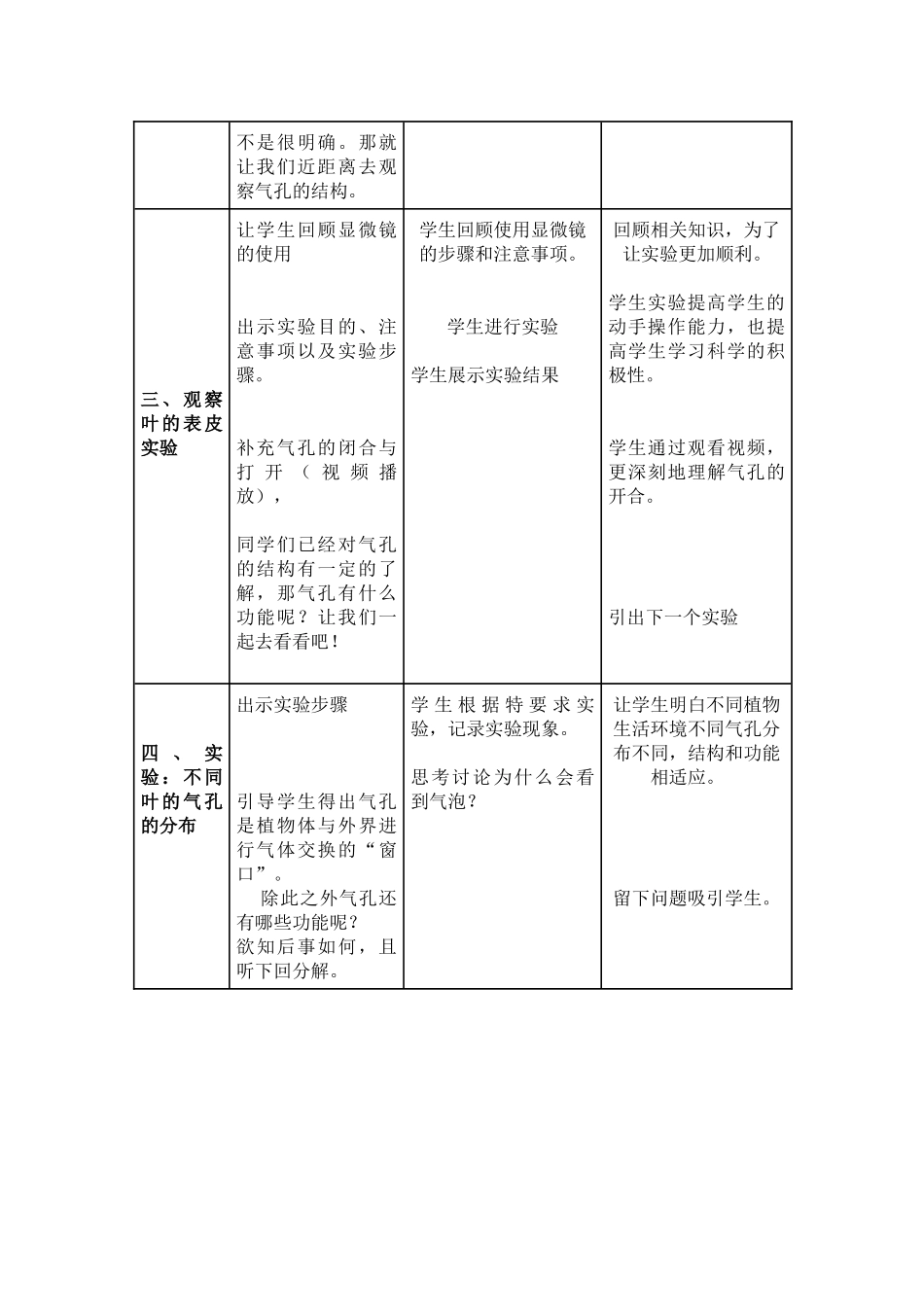 植物的叶和蒸腾作用教学设计_第3页