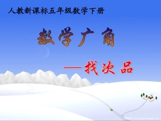 人教版五年级下册数学广角找次品课件