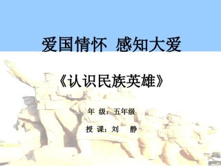 群文阅读《认识民族英雄》课件刘静