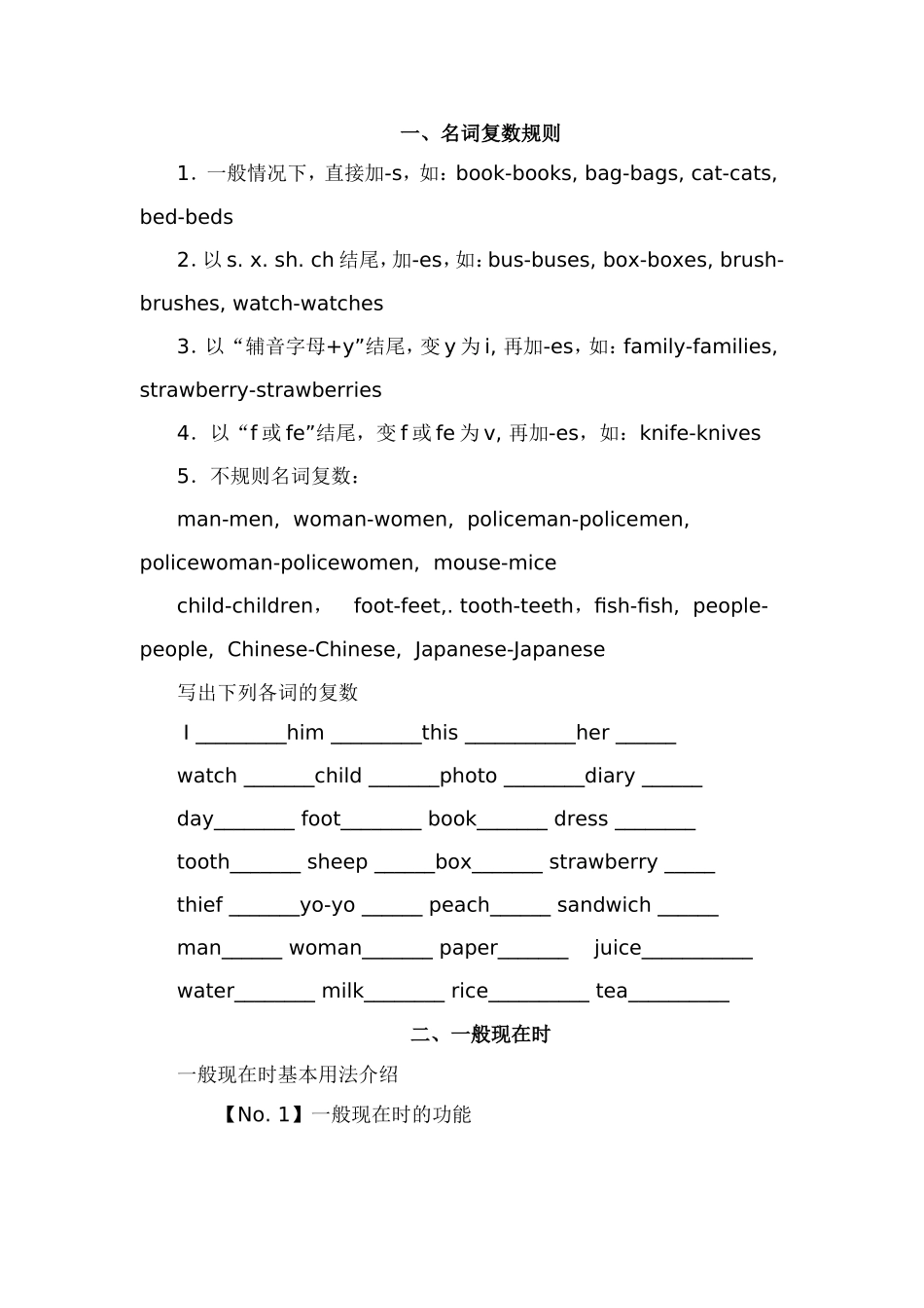 名词复数规则_第1页